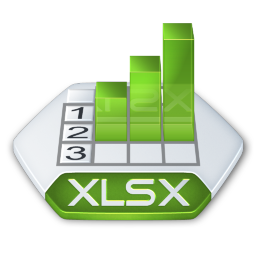 MS Excel XLSX Icon 256x256 png